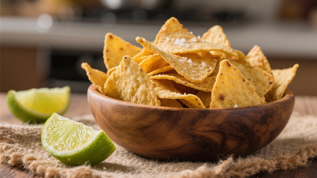 crispy chips with lime