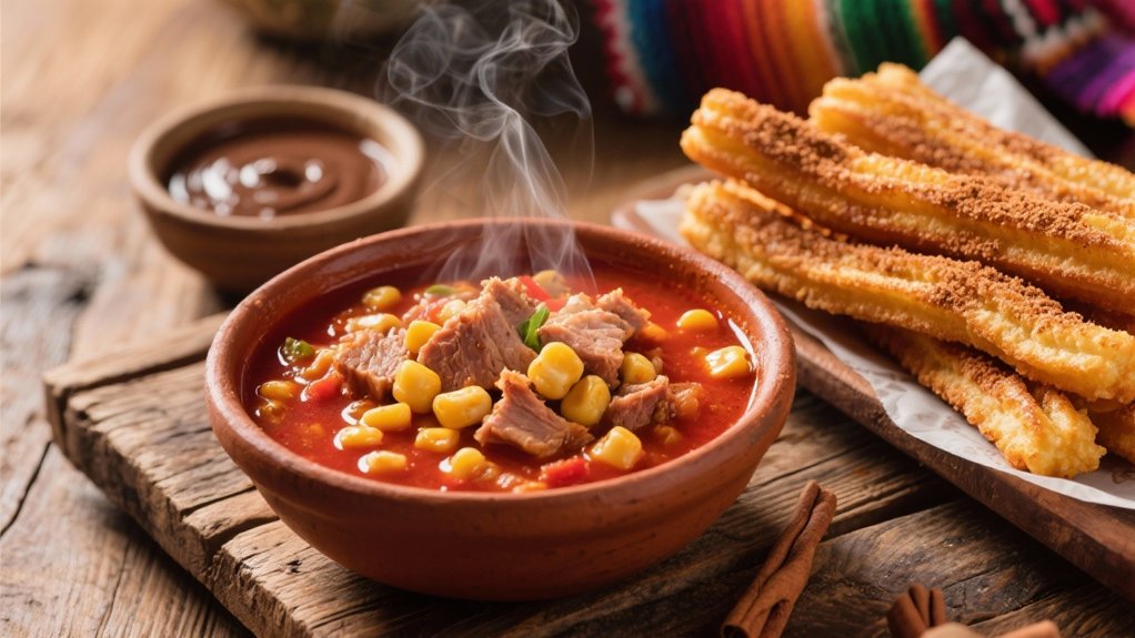 crispy churros with cinnamon