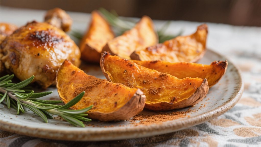 crispy cinnamon sweet potato wedges
