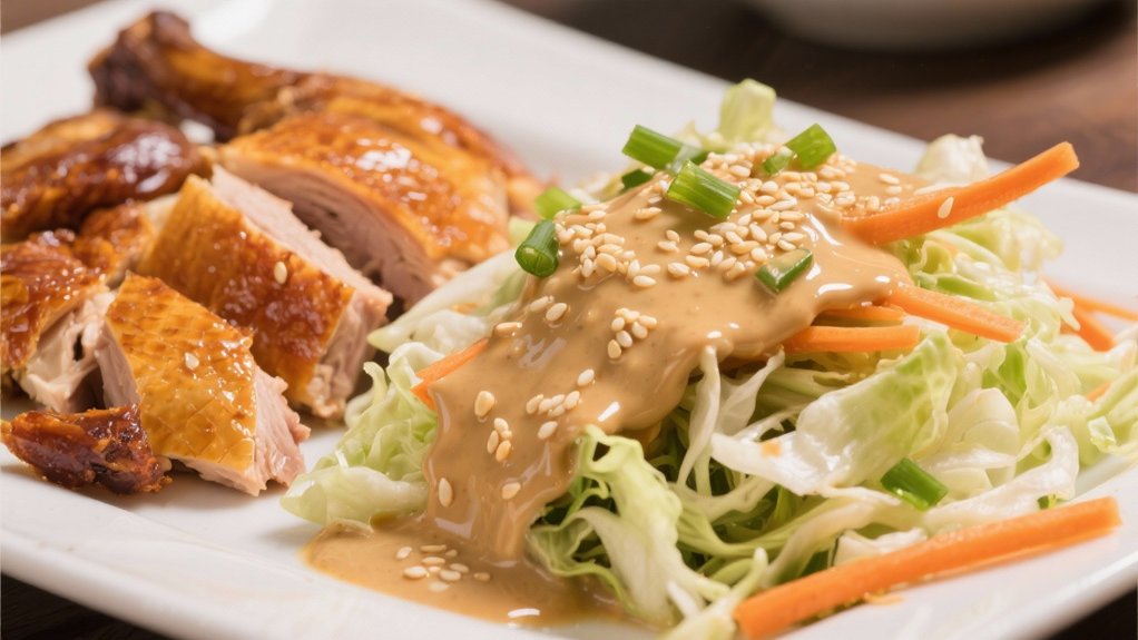 crispy coleslaw with peanuts