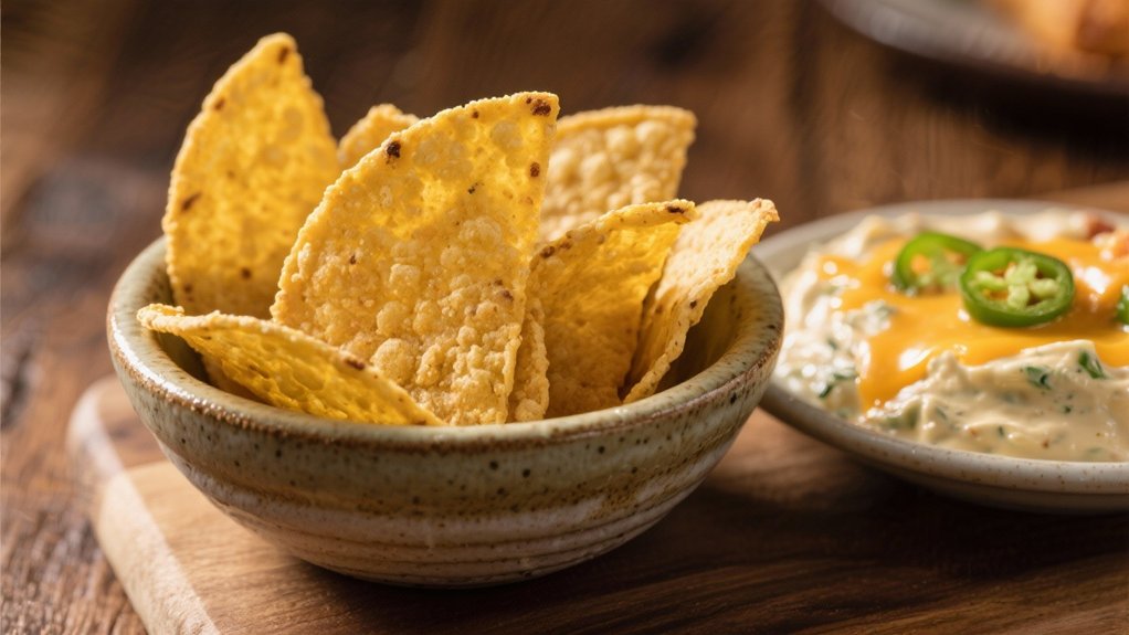 crispy corn tortilla scoops