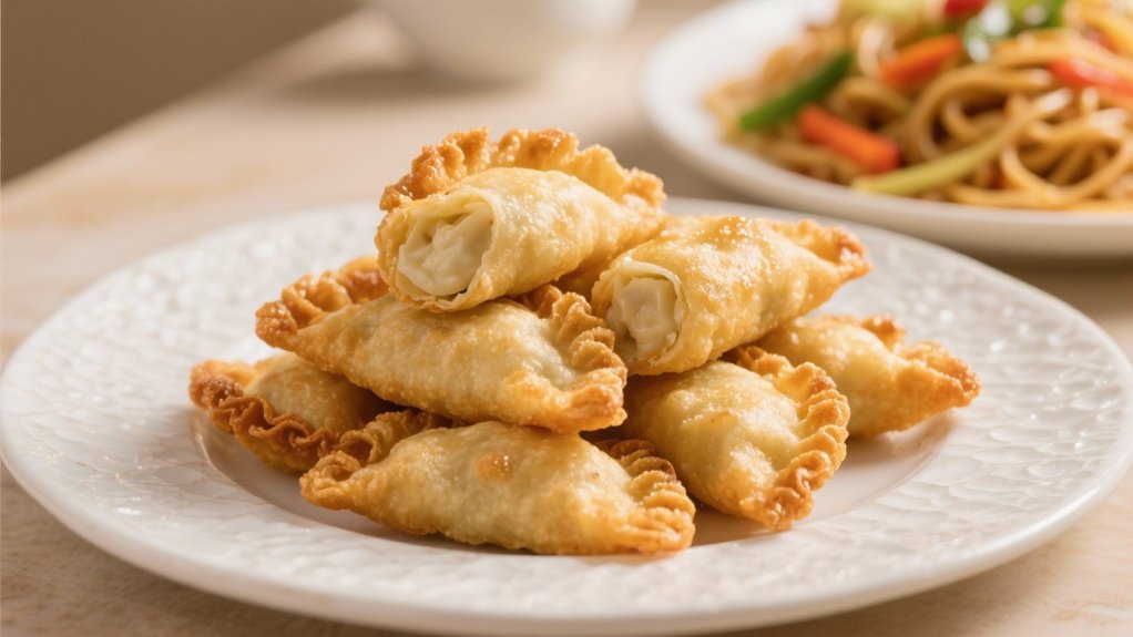 crispy cream filled wonton delight