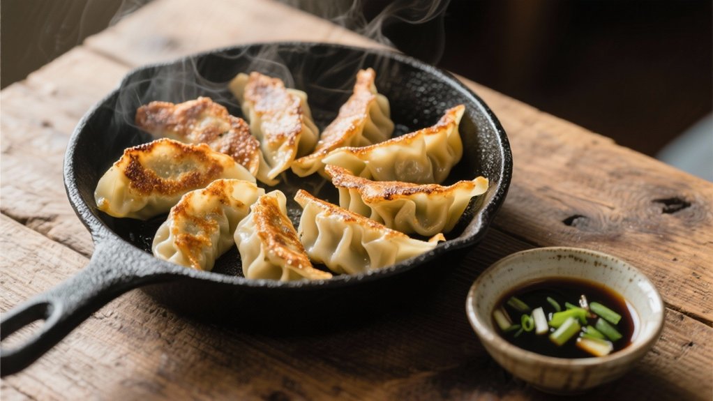 crispy dumplings with savory filling