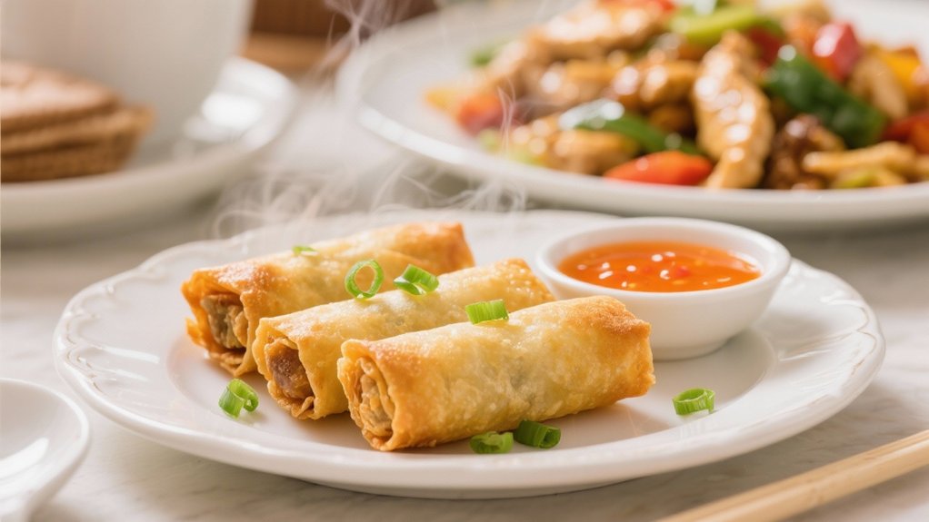 crispy egg rolls delightfully crafted