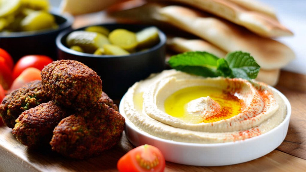 crispy falafel with hummus
