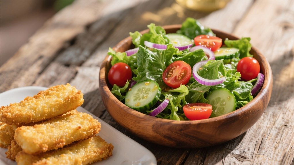 crispy fish sticks salad