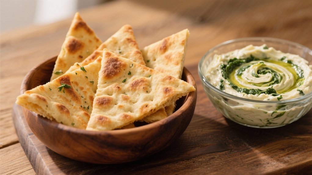 crispy flatbread for dipping