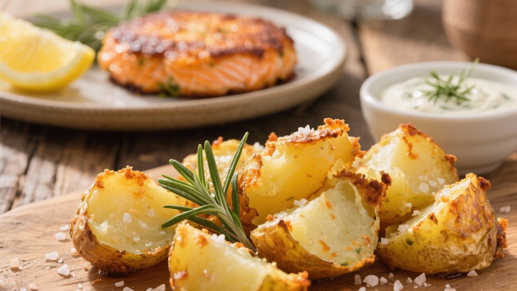 crispy flavorful smashed potatoes