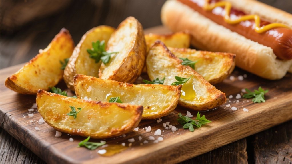 crispy fluffy potato wedges