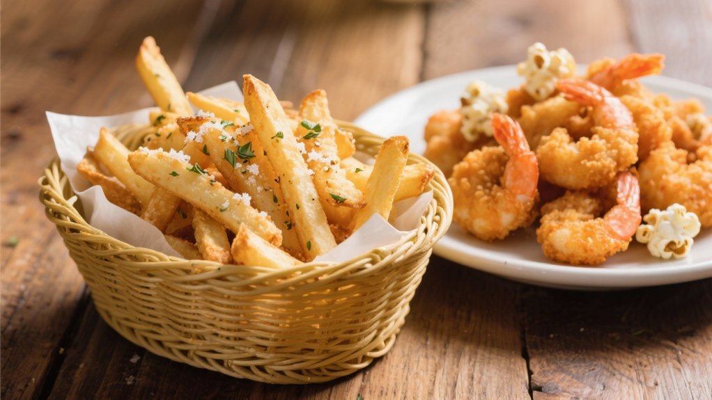 crispy fries and shrimp