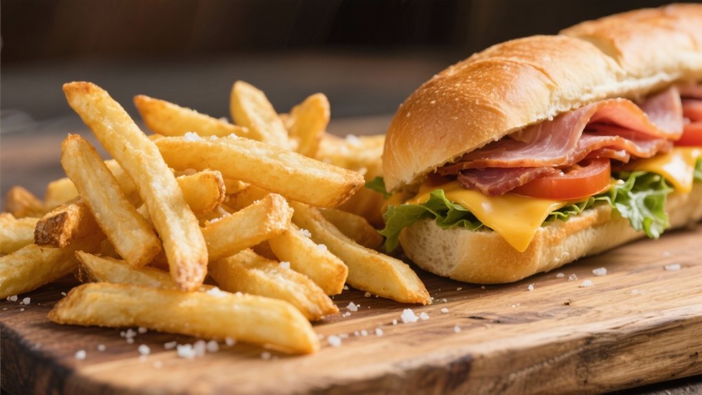 crispy fries enhance sandwiches