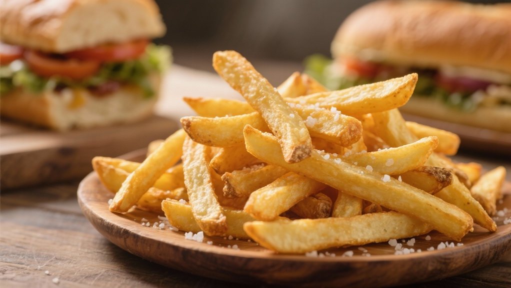 crispy fries enhance sandwiches
