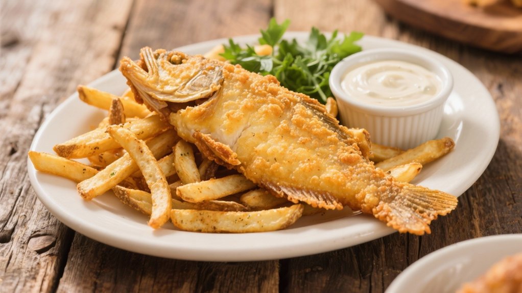 crispy fries with catfish