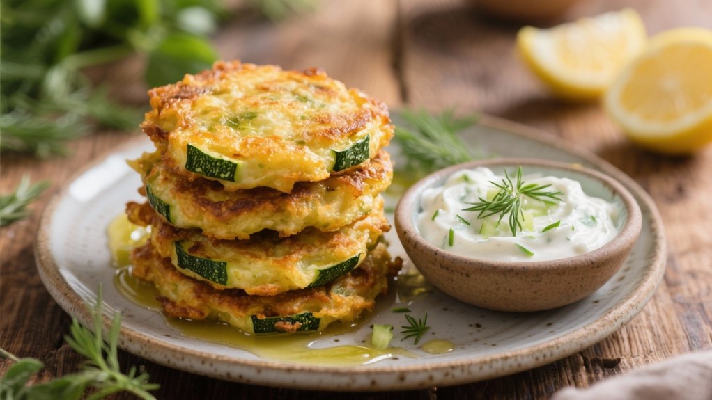 crispy fritters creamy tzatziki