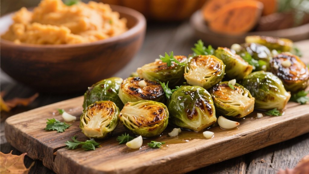 crispy garlic butter sprouts