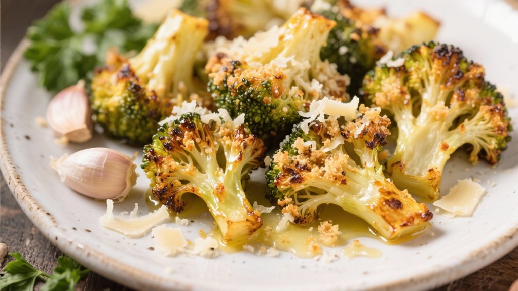 crispy garlic parmesan broccoli