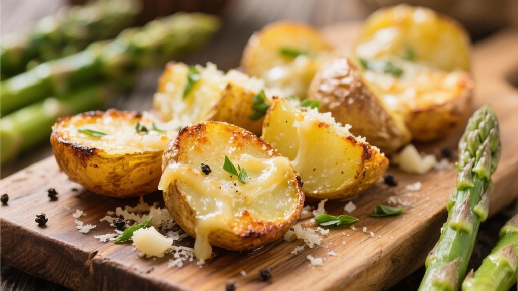 crispy garlic parmesan potatoes