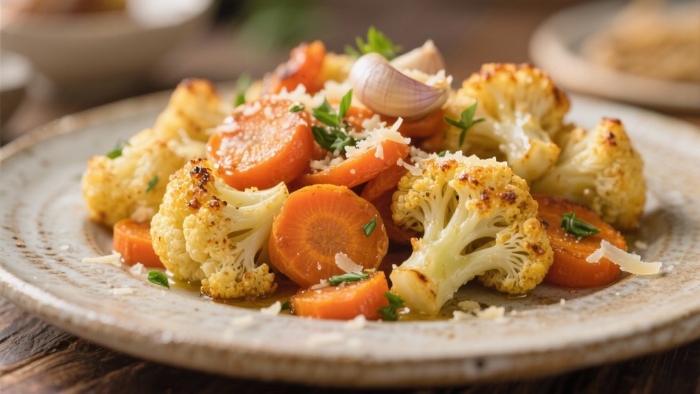 crispy garlic parmesan vegetables
