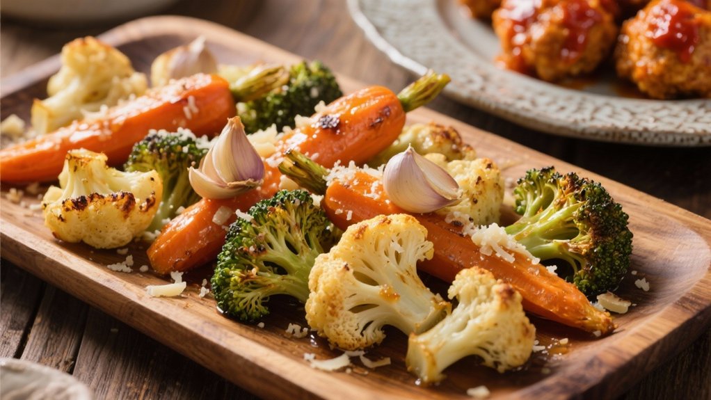 crispy garlic parmesan vegetables
