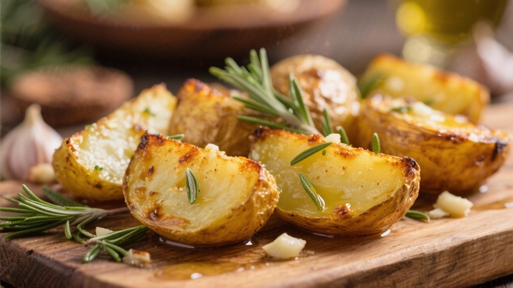 crispy garlic roasted potatoes