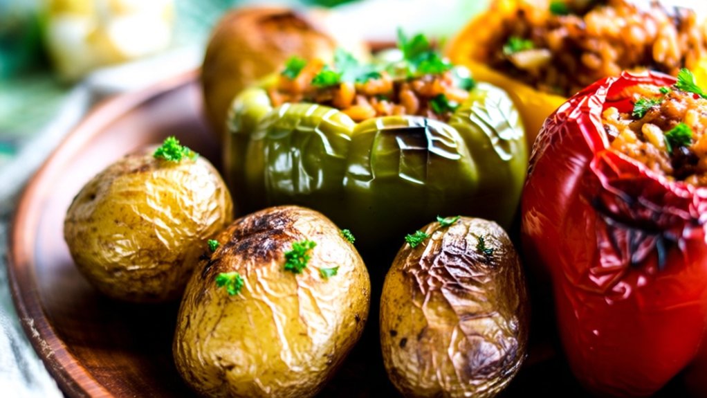 crispy garlic roasted potatoes