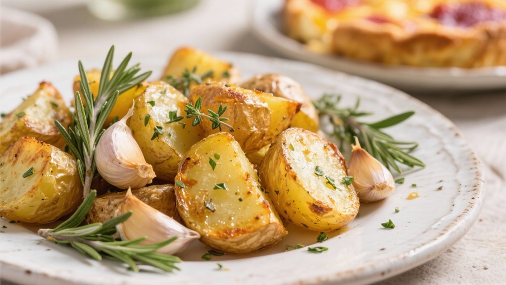 crispy garlic roasted potatoes