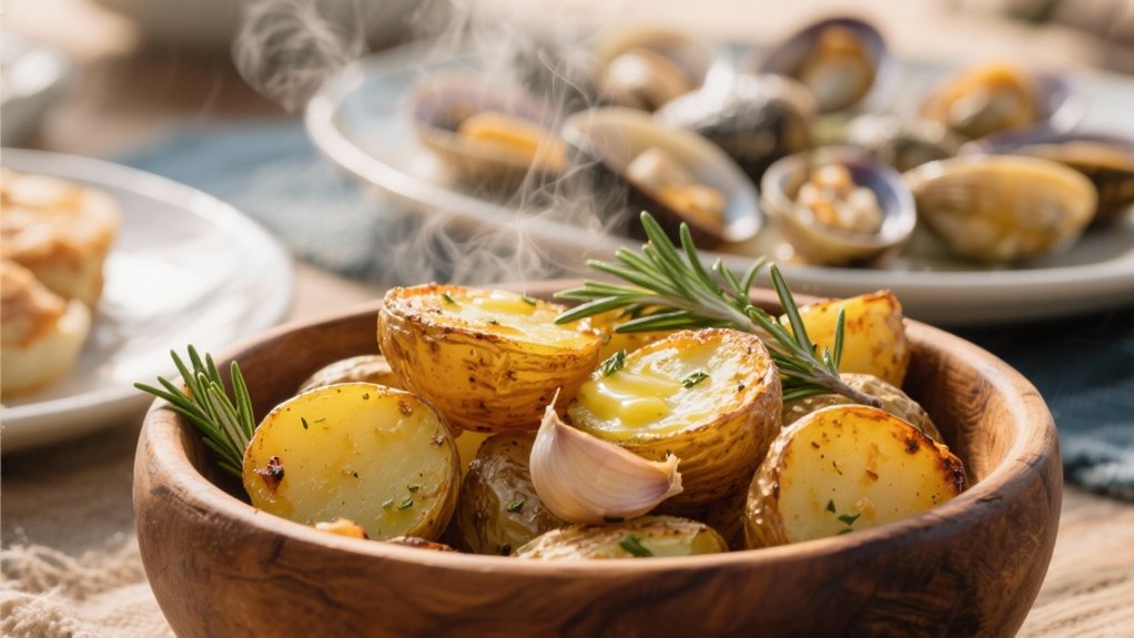crispy garlic roasted potatoes