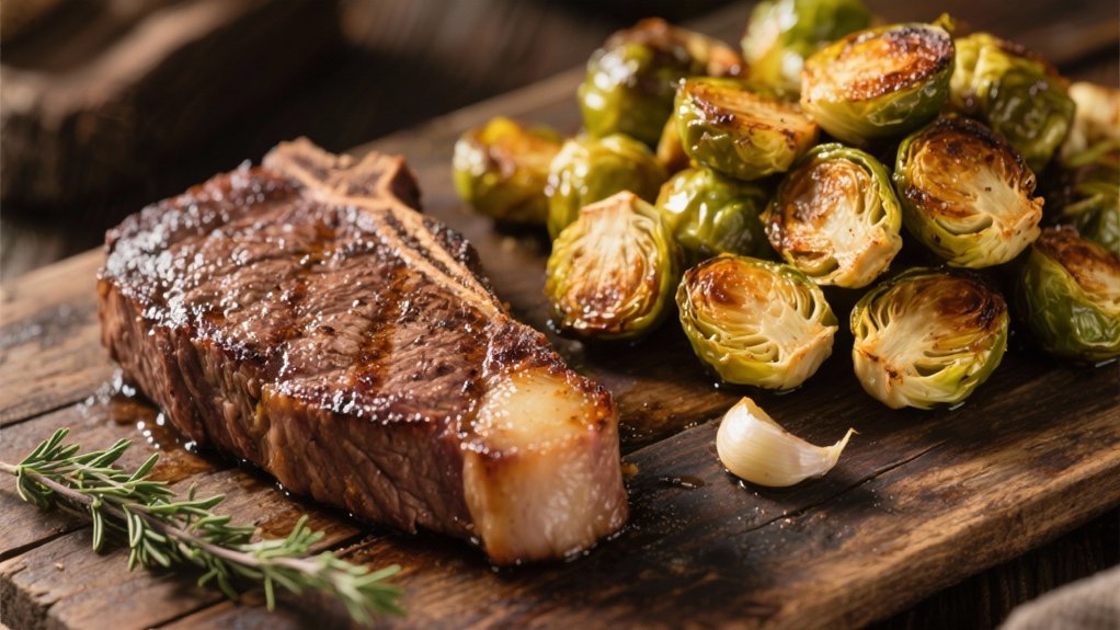 crispy garlic roasted sprouts