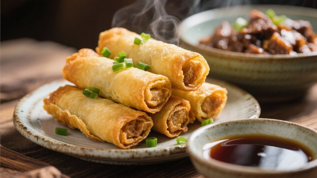 crispy golden egg roll appetizers