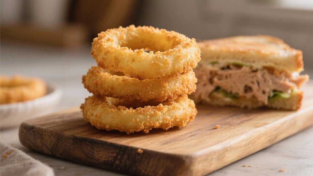 crispy golden homemade onion rings