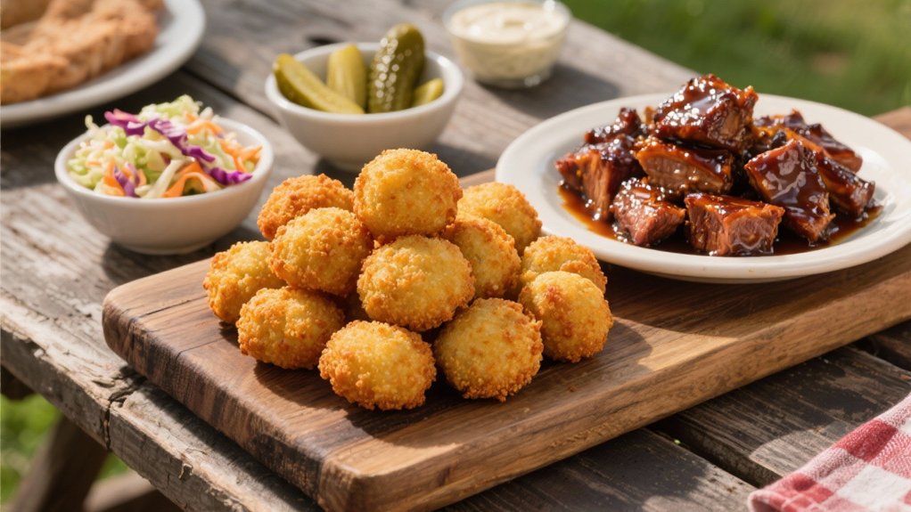 crispy golden hush puppies