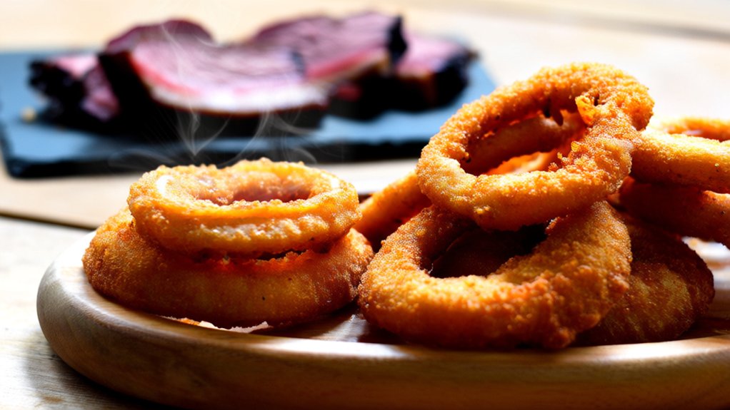 crispy golden onion rings