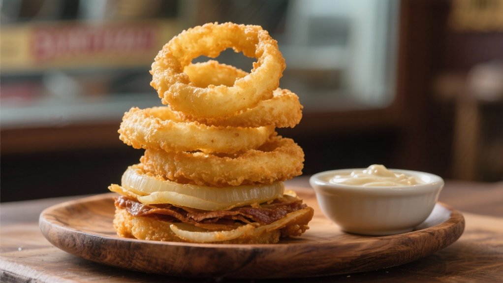 crispy golden onion rings