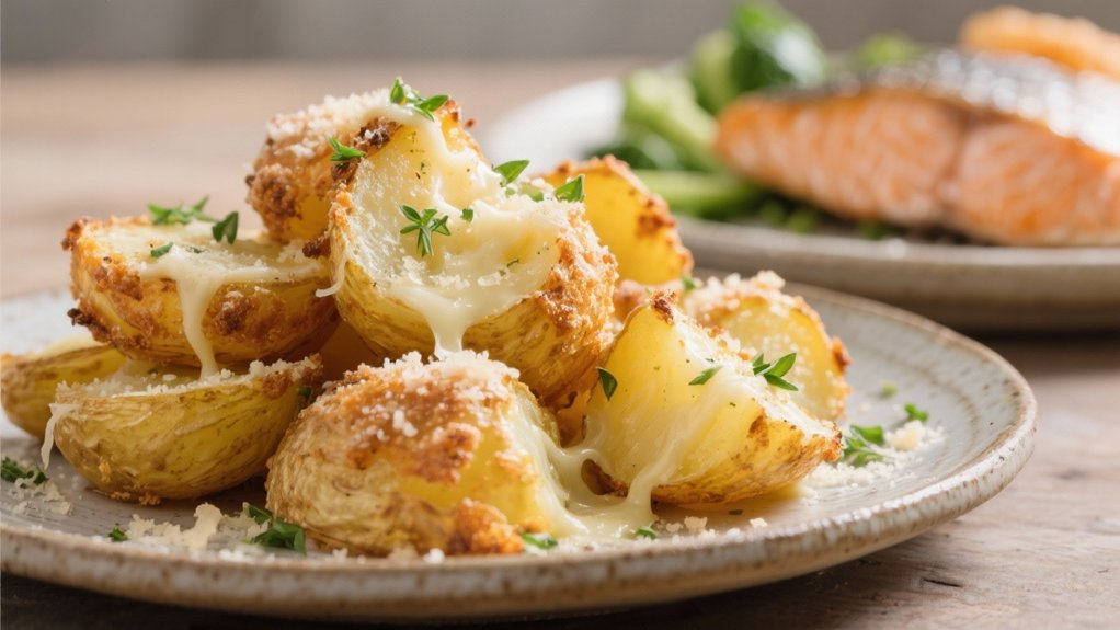 crispy golden parmesan potatoes