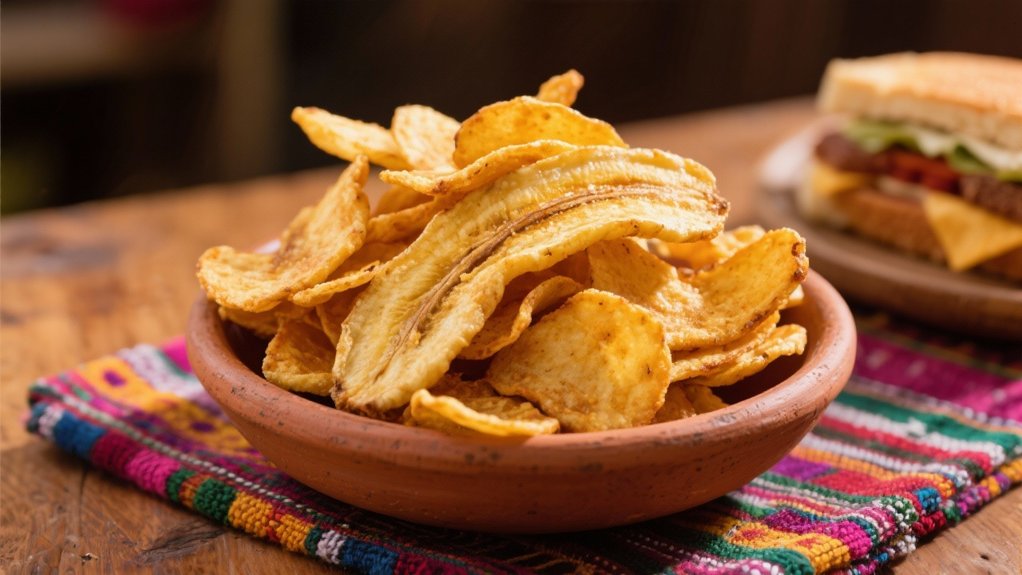 crispy golden plantain chips