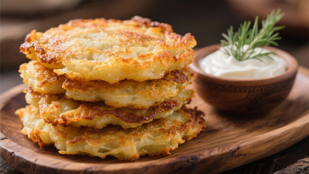 crispy golden potato latkes