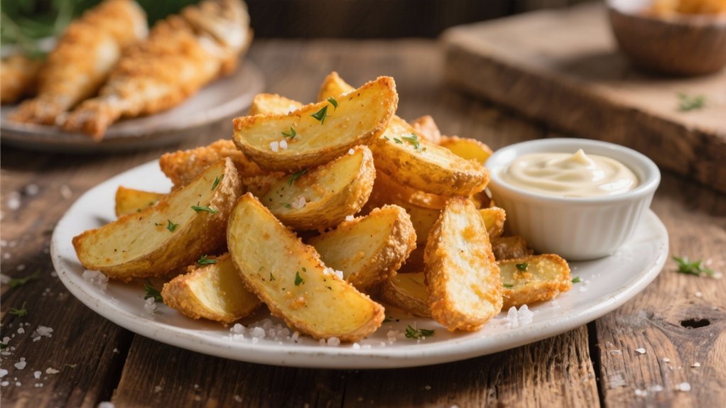 crispy golden potato wedges