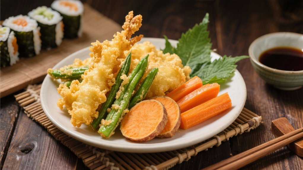 crispy golden vegetable tempura