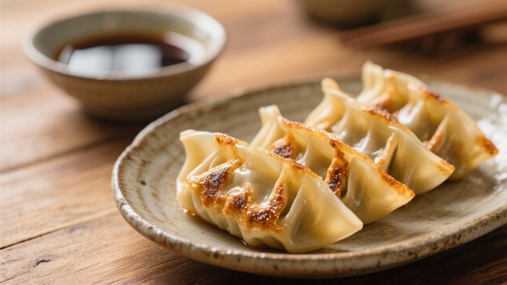 crispy gyoza with fillings