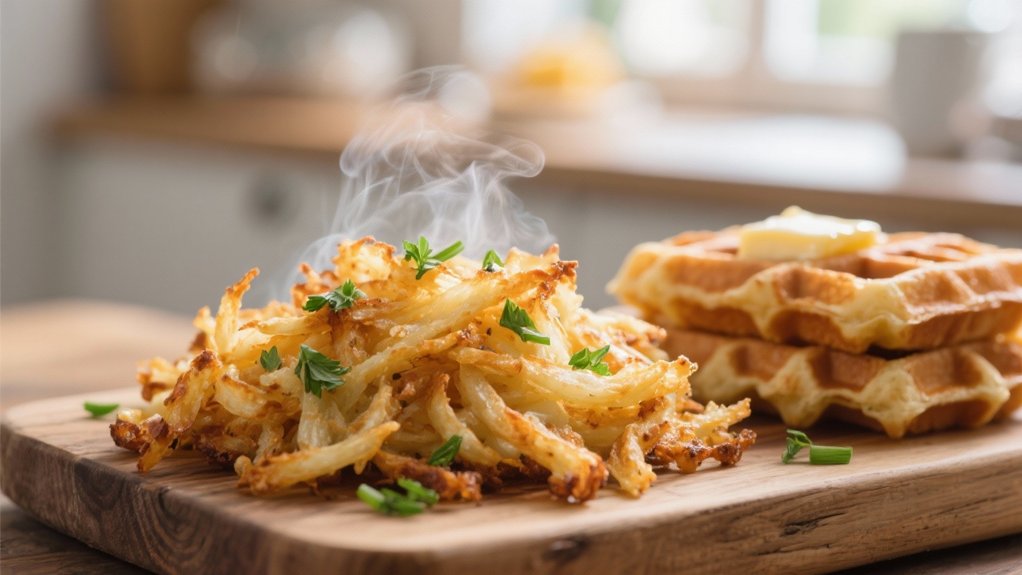 crispy herb infused hash browns