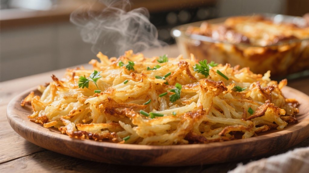 crispy herb infused hash browns
