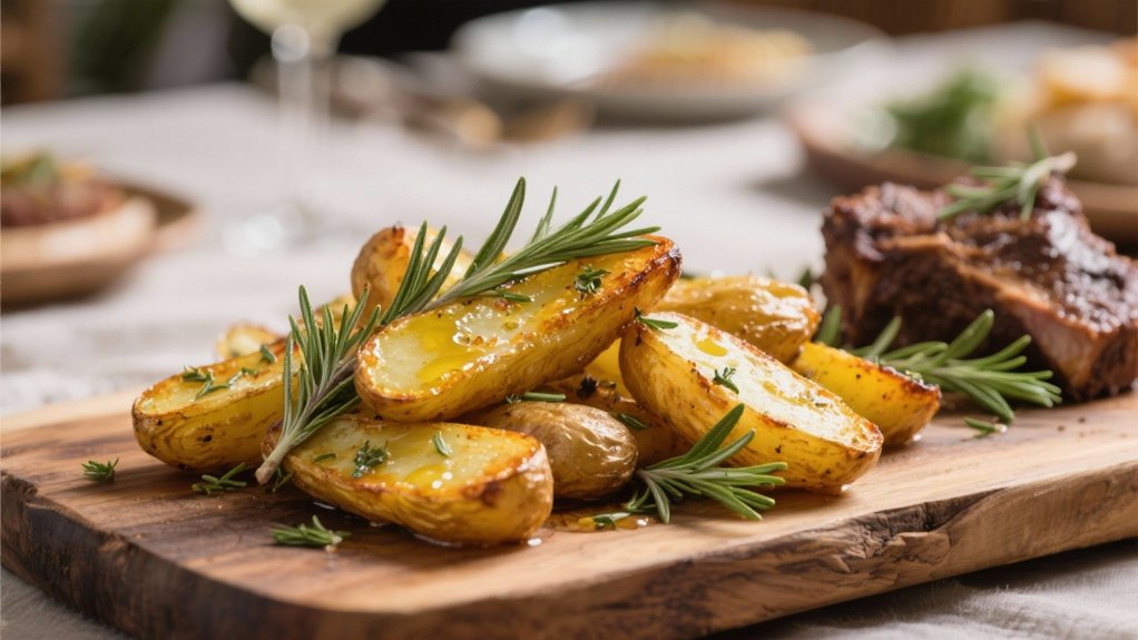 crispy herb infused roasted potatoes