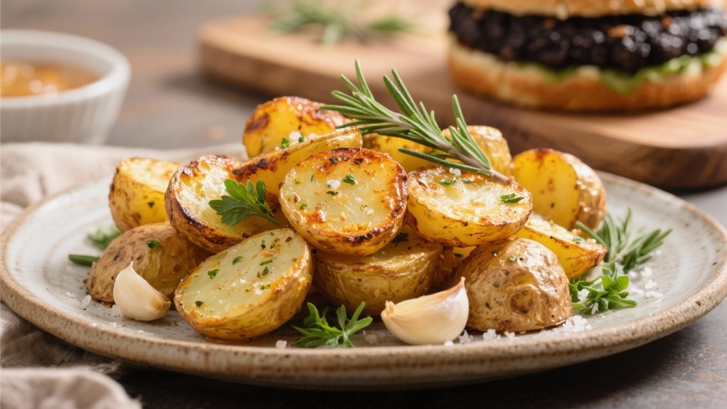 crispy herb infused roasted potatoes