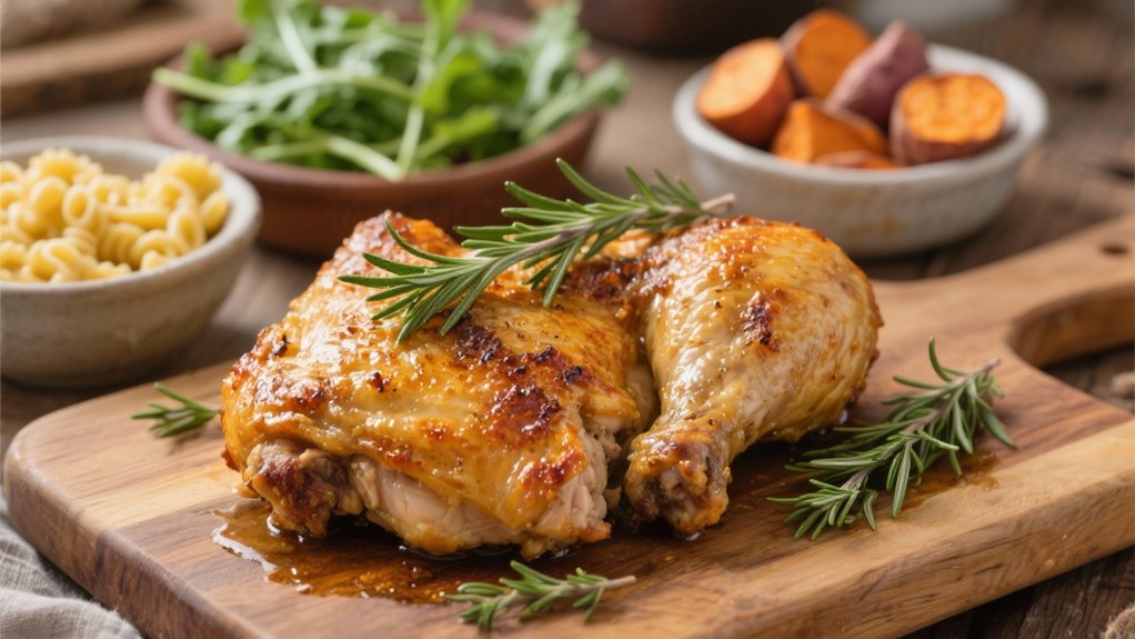 crispy herb marinated chicken thighs