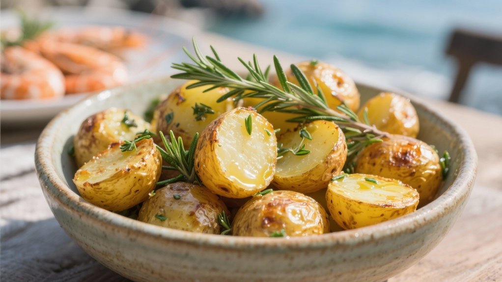 crispy herb roasted baby potatoes