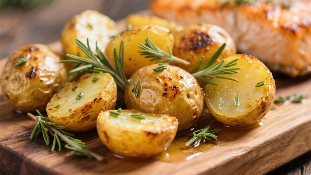 crispy herb roasted baby potatoes