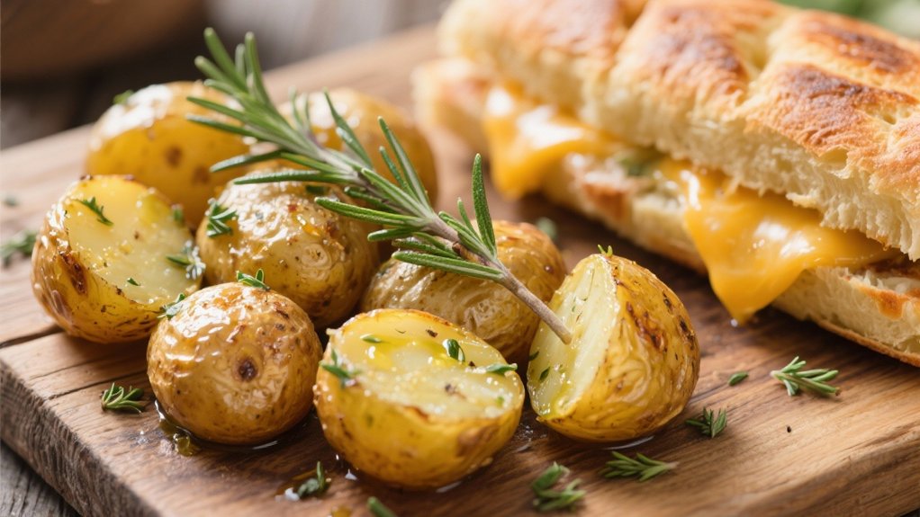 crispy herb roasted baby potatoes