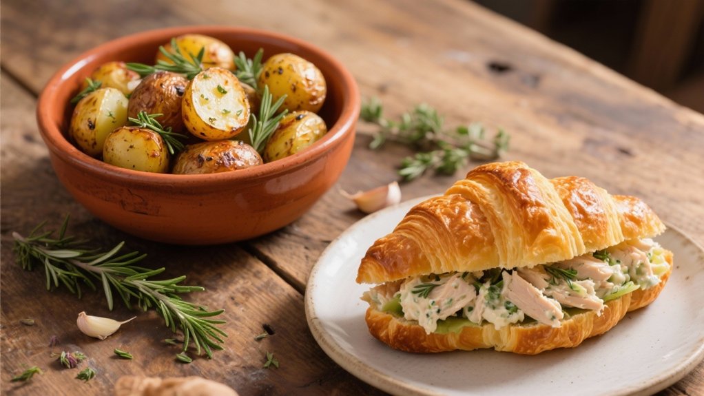 crispy herb roasted baby potatoes