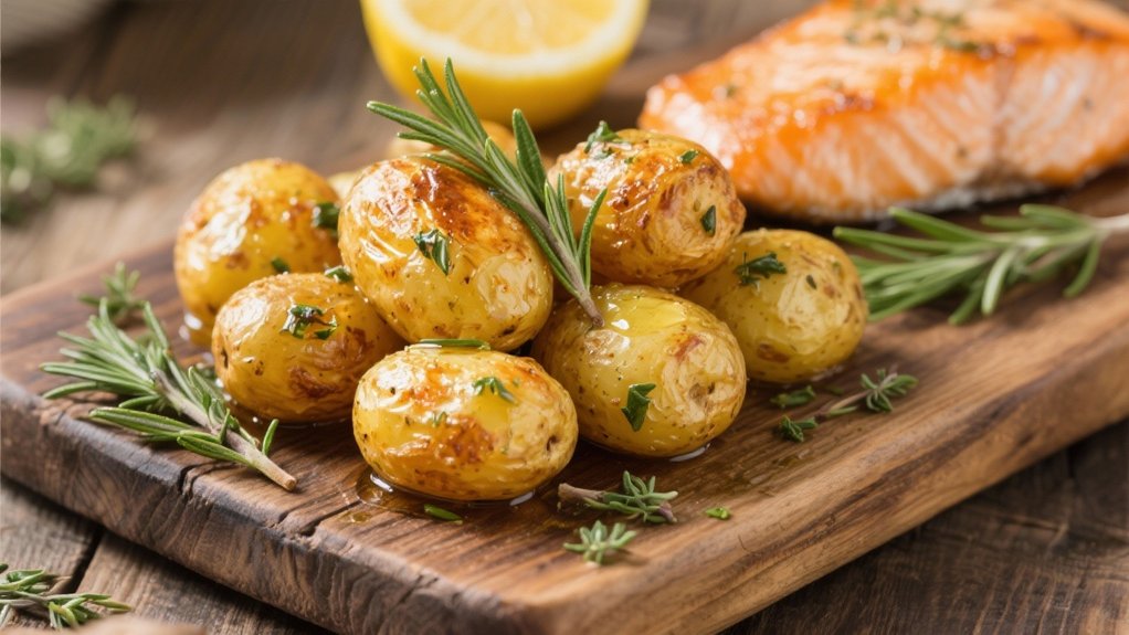 crispy herb roasted baby potatoes