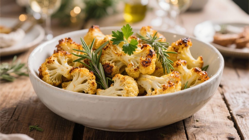 crispy herb roasted cauliflower perfection